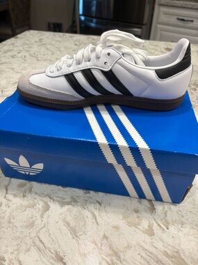 adidas White and Black Low-Top Sneakers